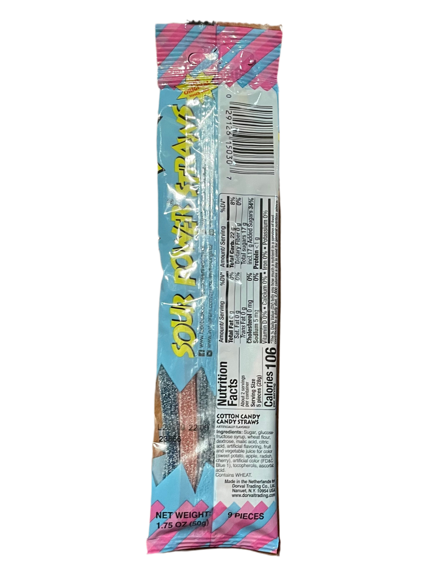 SOUR POWER STRAWS BARBE À PAPA