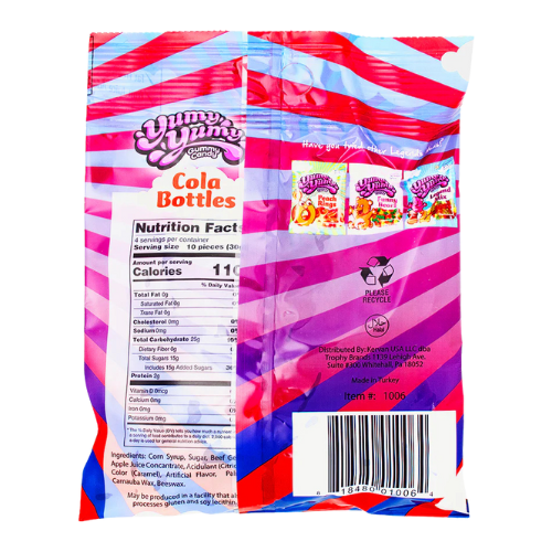YUMY YUMY COLA BOTTLES 114g