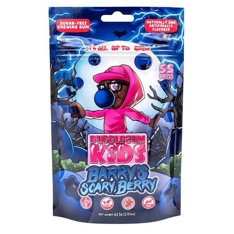 Bubble Gum Kids Barry's Scary Berry 82.5g – Gomme balloune aux baies