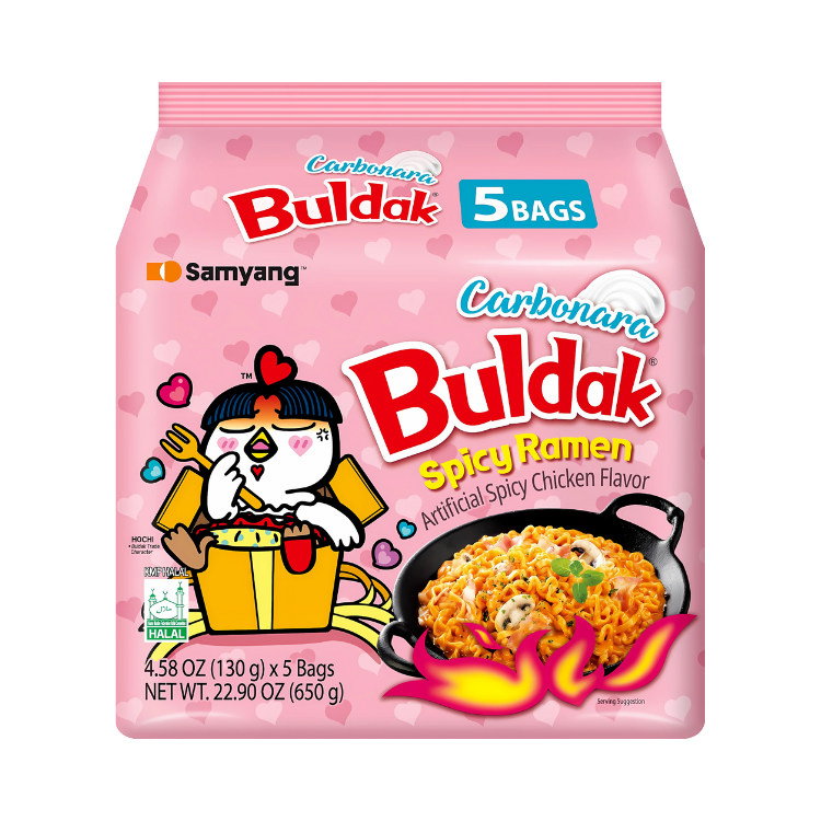 Buldak Carbonara Spicy 5-Pack 650g