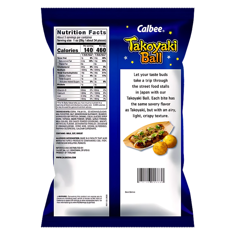 Calbee Takoyaki Ball Japanese Style Bbq Sauce 90g