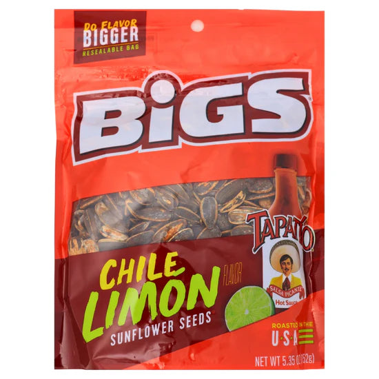 Bigs Tapatio Chile Limon Sunflower Seeds 152g