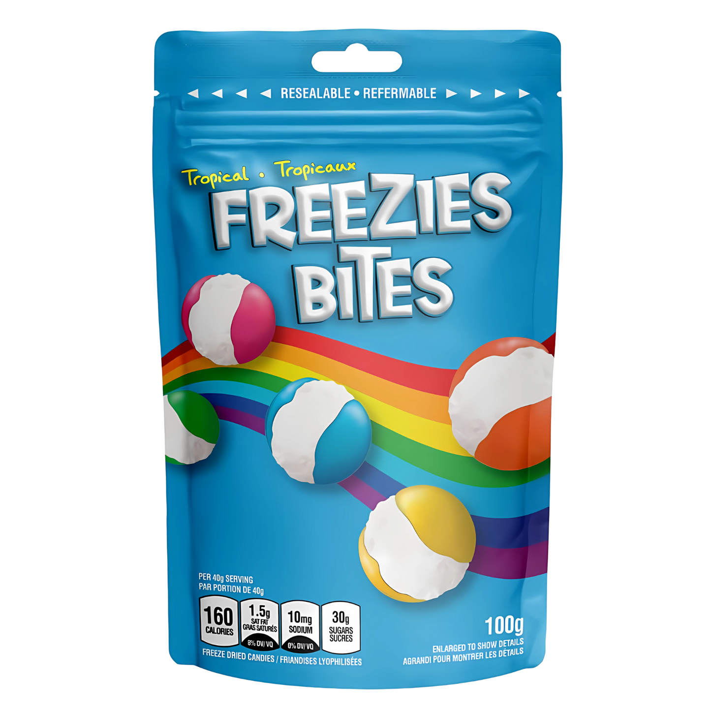 Freezies Bites Tropical 100g - Bonbons lyophilisés saveur tropical