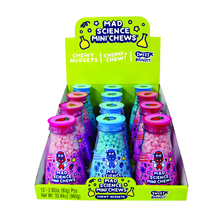 Fruity Mad Science Mini Chews Blue Raspberry 80g