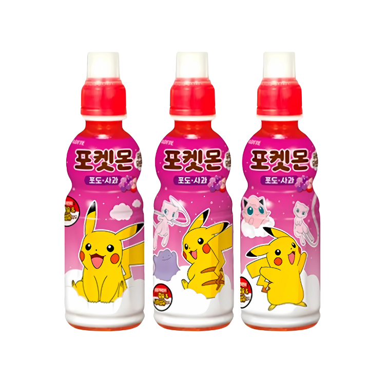 Lotte Pokemon Drink Apple Grape 235mL – Boisson saveurs de pomme et de raisin