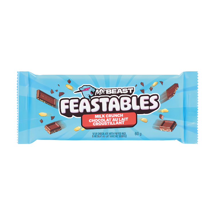 Mr Beast Feastables Chocolat au Lait Croustillant 60g