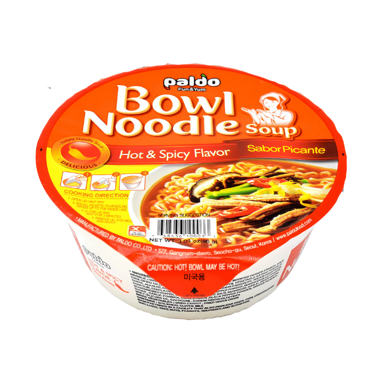 Paldo Bowl Noodle Hot & Spicy 86g