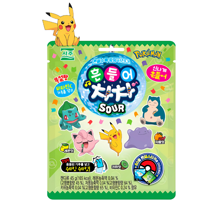 Pokemon Shake It Sour Jelly 45g
