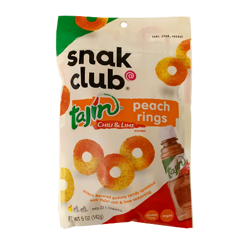 Snak Club Tajin Peach Rings 142g
