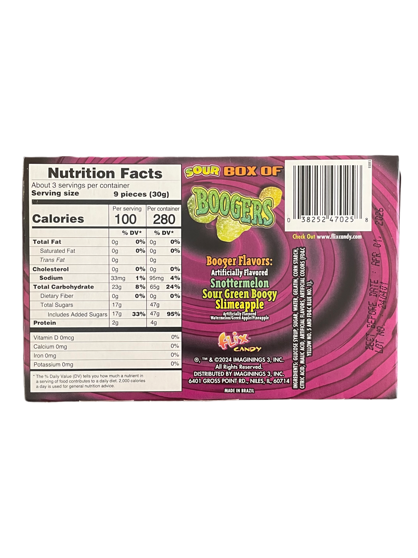 Theater Box Sour Boogers Gummy 85g