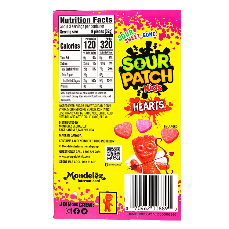 Sour Patch Kids Hearts 88g