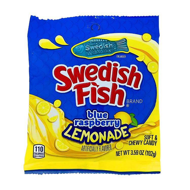 Swedish Fish Blue Raspberry Lemon 102g