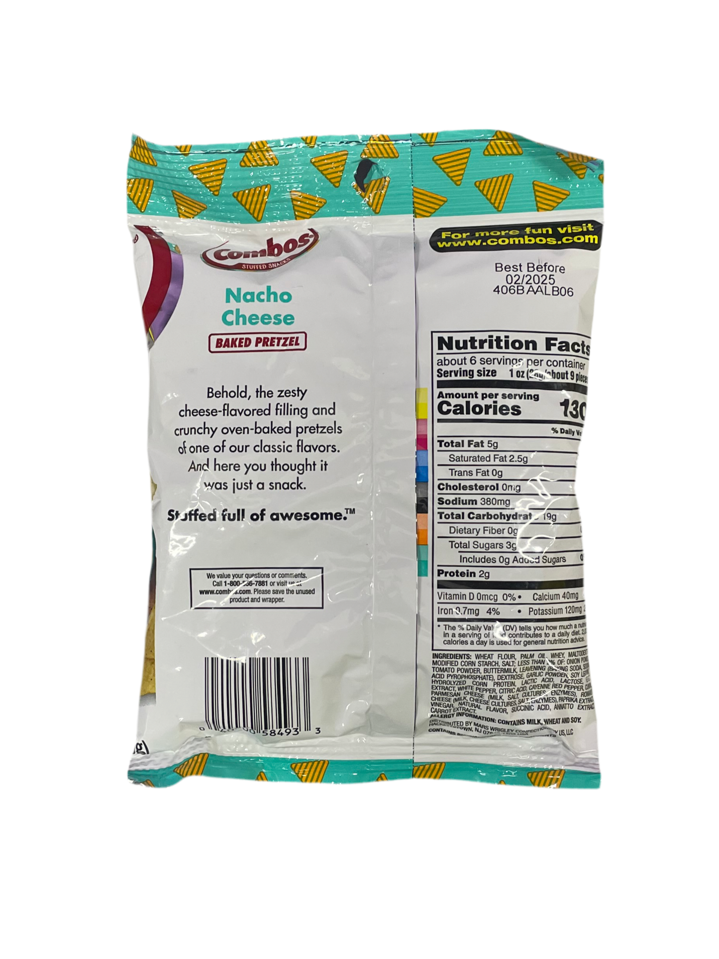 COMBOS BRETZEL NACHO CHEESE 178g