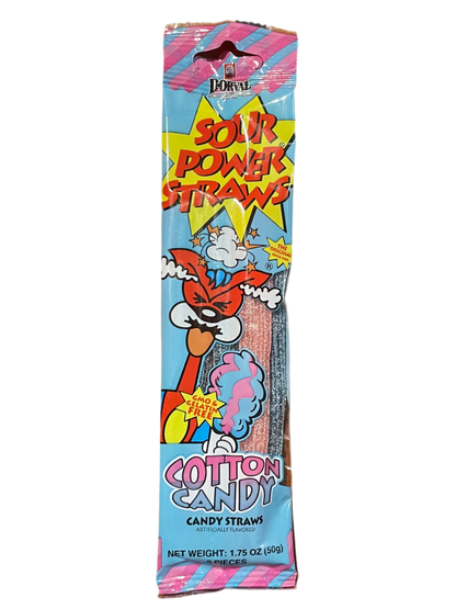 SOUR POWER STRAWS BARBE À PAPA