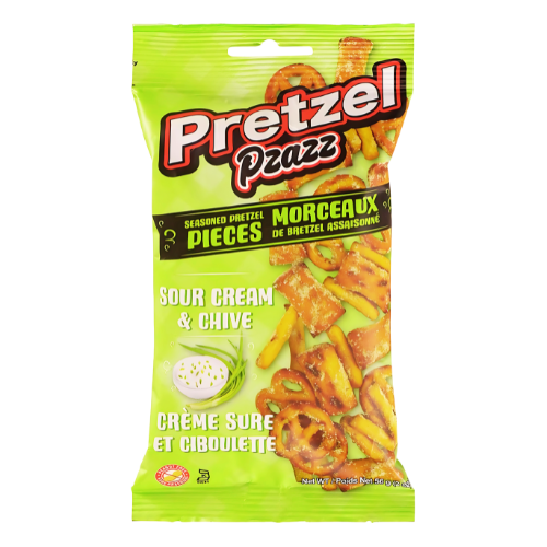 PRETZEL PZAZZ SOUR CREAM & CHIVE 56g