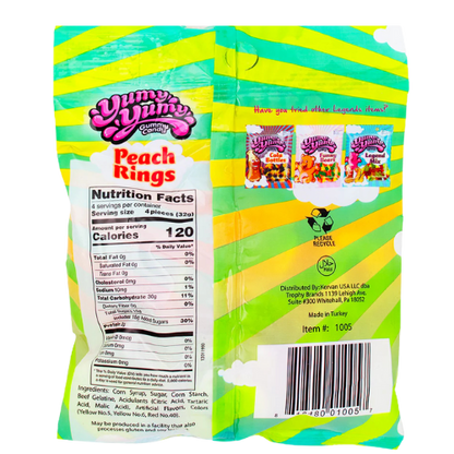 YUMY YUMY PEACH RINGS 128g
