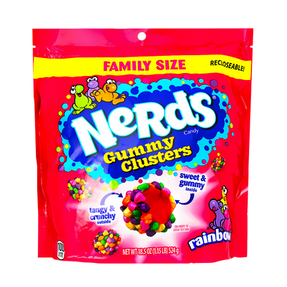 Nerds Gummy Clusters Rainbow Family Size 524g