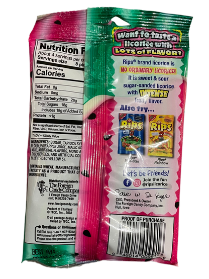 RIPS WATERMELON BITE-SIZE LICORICE 113g
