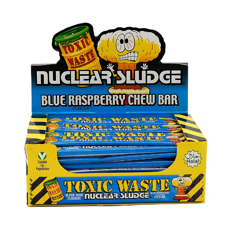 TOXIC WASTE NUCLEAR SLUDGE CHEW BAR BLUE RASPBERRY 20g