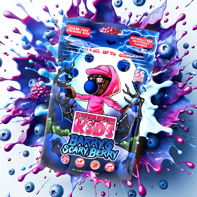 Bubble Gum Kids Barry's Scary Berry 82.5g – Gomme balloune aux baies