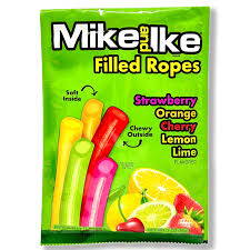 Mike and Ike Filled Ropes 85g