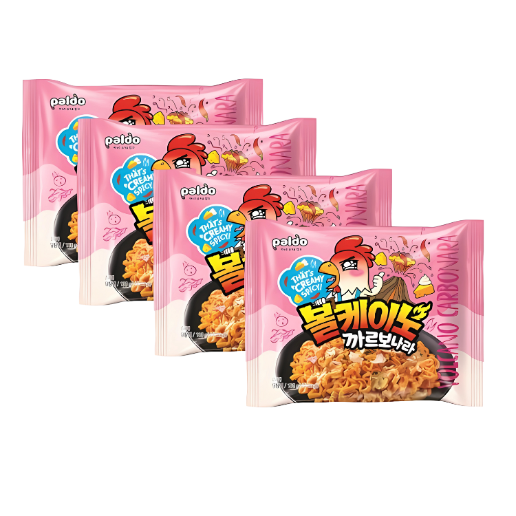 Paldo Volcano Carbonara Chicken Noodle 520g