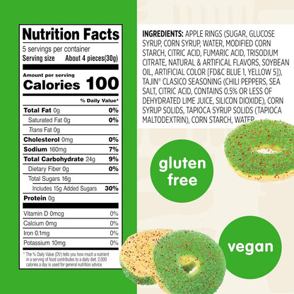 Snak Club Tajin Chili & Lime Apple Rings 71g