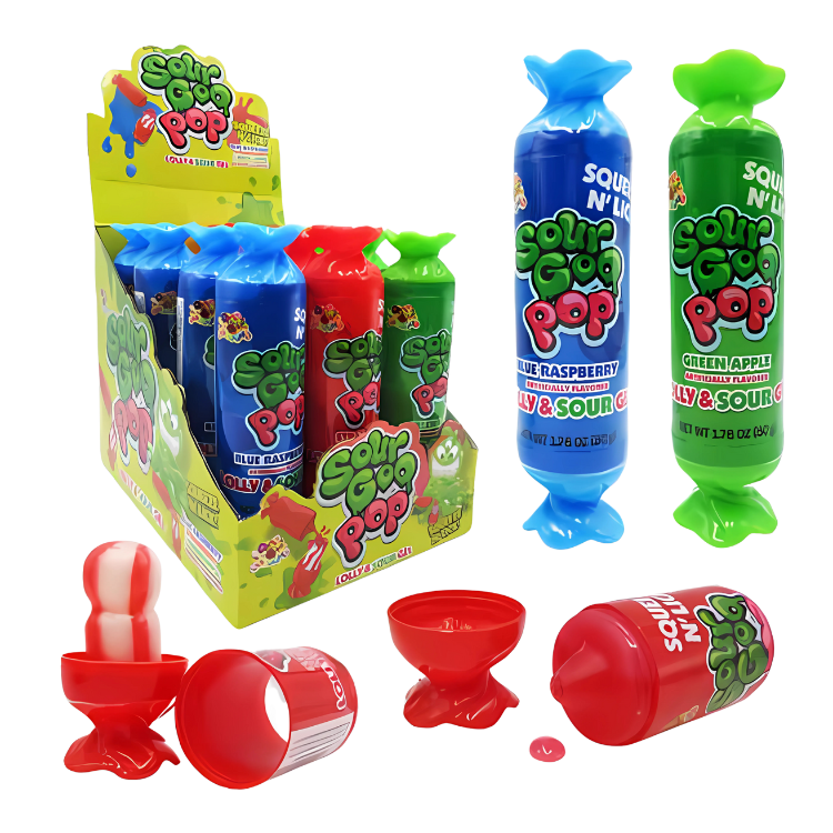 Sour Goo Pop 50g - Suçon avec gel surette à presser