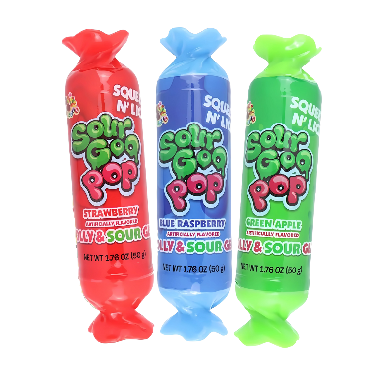 Sour Goo Pop 50g - Suçon avec gel surette à presser