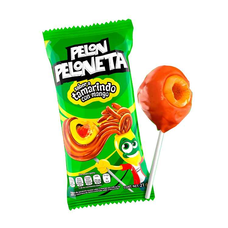 Pelon Peloneta Tamarind with Mango Lollipops 21g