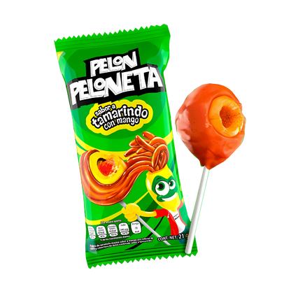 Pelon Peloneta Tamarind with Mango Lollipops 21g