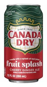Canada Dry Fruit Splash Cherry Ginger Ale 355 mL